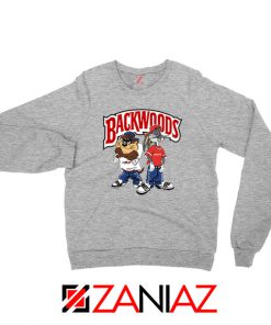 Backwoods Cartoon Smokes Grey Sweatshirt