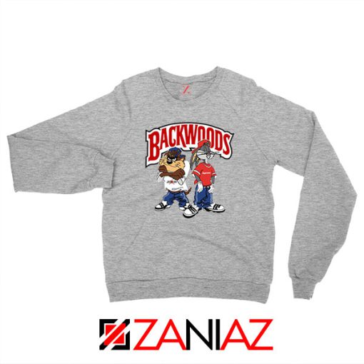 Backwoods Cartoon Smokes Grey Sweatshirt