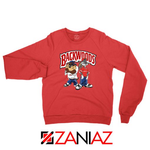 Backwoods Cartoon Smokes Red Sweatshirt