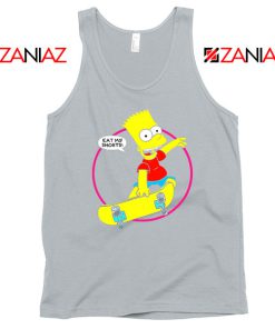 Bart Simpson Eat My Shorts Sport Grey Tank Top