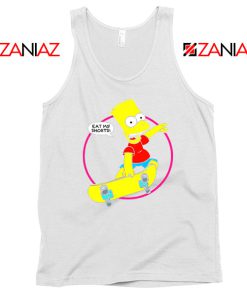 Bart Simpson Eat My Shorts White Tank Top