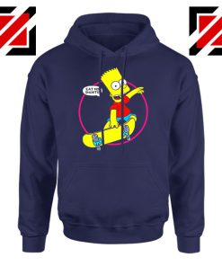 Bart Simpson Sitcom Eat My Shorts Navy Blue Hoodie