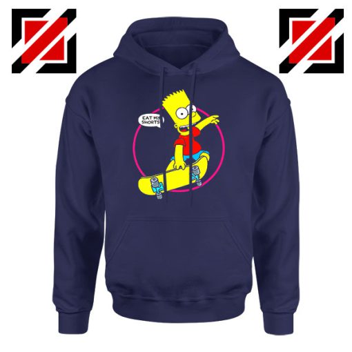 Bart Simpson Sitcom Eat My Shorts Navy Blue Hoodie