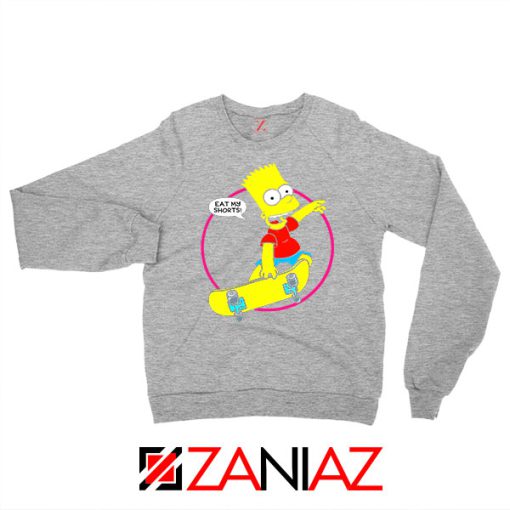 Bart Simpson Sitcom Eat My Shorts Sport Grey Sweater