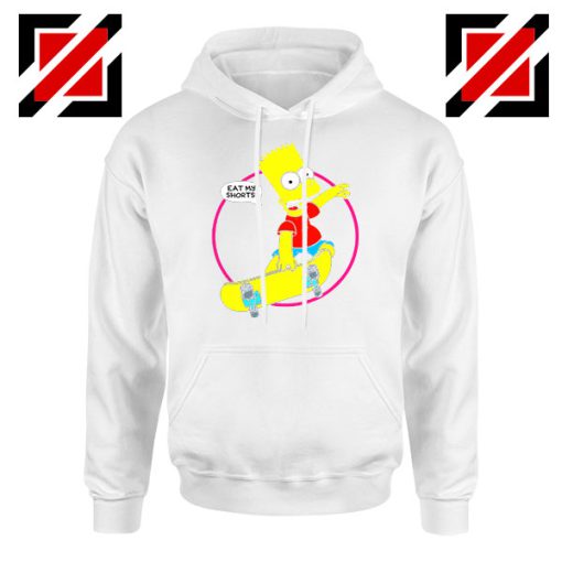 Bart Simpson Sitcom Eat My Shorts White Hoodie