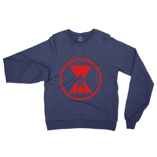 Black Widow Emblem Best Graphic Navy Blue Sweatshirt