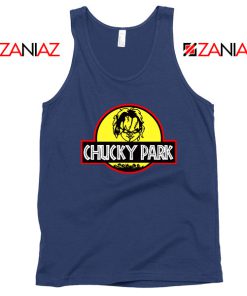 Chucky Jurassic World Halloween Navy Blue Tank Top