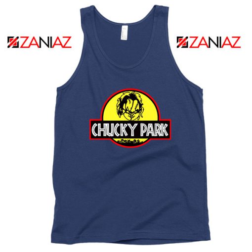 Chucky Jurassic World Halloween Navy Blue Tank Top