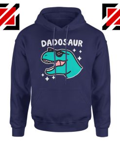 Dad Dinosaur Best Design Navy Blue Hoodie