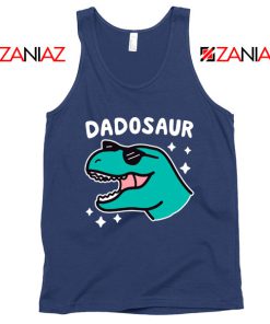 Dad Dinosaur Best Graphic Navy Blue Tank Top