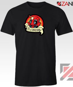 Deadpool Unicorn Superhero Black Tshirt