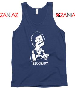 Escobart Simpson Best Graphic Navy Blue Tank Top