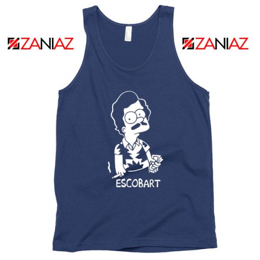 Escobart Simpson Best Graphic Navy Blue Tank Top