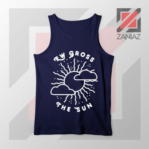 Ew Gross The Sun Racer Back Best Navy Blue Tank Top