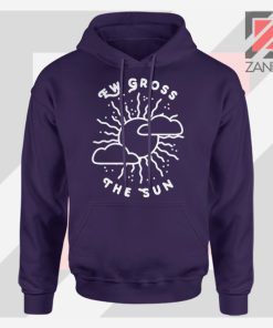 Ew Gross The Sun Racer Back Graphic Navy Blue Hoodie