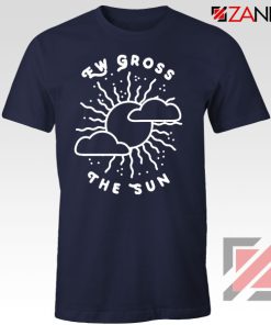 Ew Gross The Sun Racer Back Graphic Navy Blue Tee