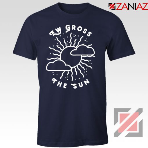 Ew Gross The Sun Racer Back Graphic Navy Blue Tee