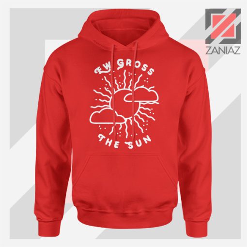 Ew Gross The Sun Racer Back Graphic Red Hoodie