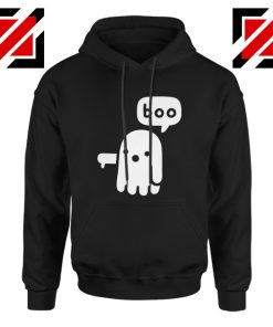 Ghost Of Disapproval Cheap Graphic Black Hoodie