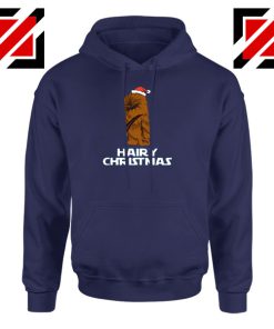 Hairy Christmas Jacket Navy Blue Hoodie