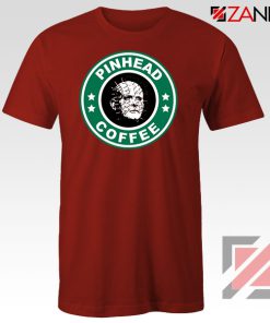 Hellraiser Horror Pinhead Coffee Red Tshirt