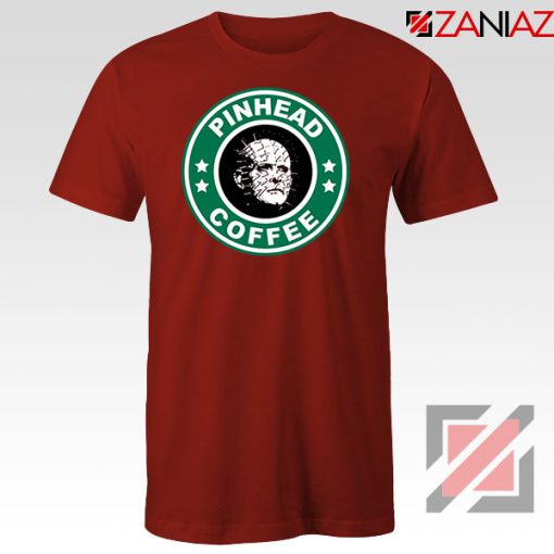 Hellraiser Horror Pinhead Coffee Red Tshirt