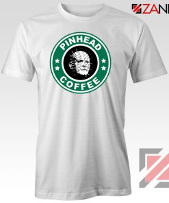 Hellraiser Horror Pinhead Coffee White Tshirt