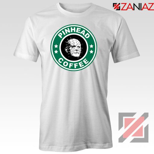 Hellraiser Horror Pinhead Coffee White Tshirt