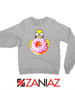 Homer Jay Simpson Eat Donut Sport Grey Sweatshirt