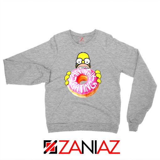 Homer Jay Simpson Eat Donut Sport Grey Sweatshirt