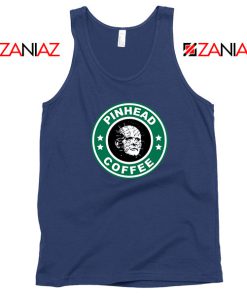 Horror Pinhead Starbucks Coffee Navy Blue Tank Top