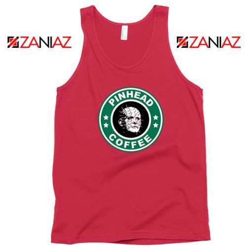 Horror Pinhead Starbucks Coffee Red Tank Top