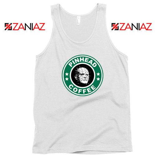 Horror Pinhead Starbucks Coffee White Tank Top