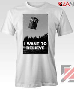 I Want To Believe Doctor Who Graphic White Tee