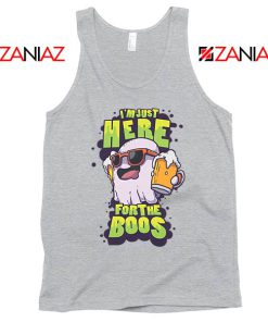 Just Here For The Boos Ghost Sport Grey Tank Top