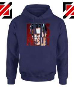 King Of Rock Elvis Presley Navy Blue Hoodie