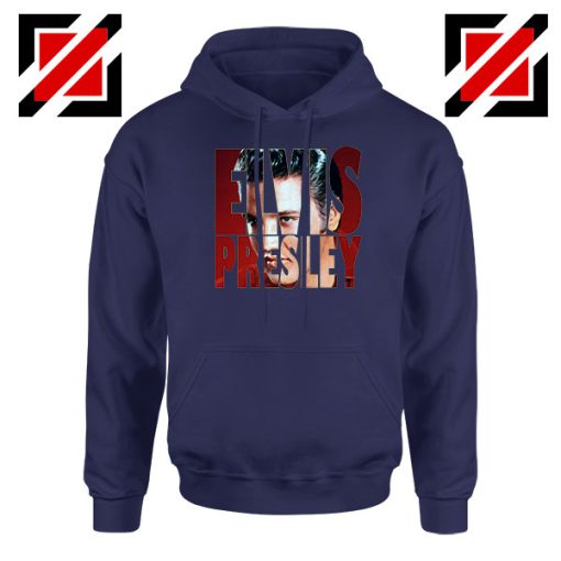 King Of Rock Elvis Presley Navy Blue Hoodie