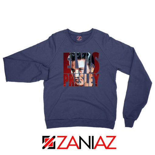 King Of Rock Elvis Presley Navy Blue Sweatshirt