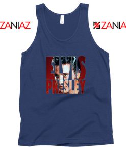 King Of Rock Elvis Presley Navy Blue Tank Top