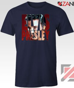 King Of Rock Elvis Presley Navy Blue Tshirt