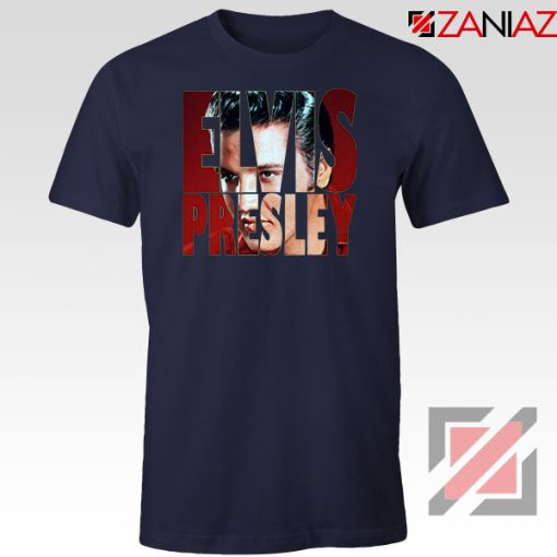 King Of Rock Elvis Presley Navy Blue Tshirt