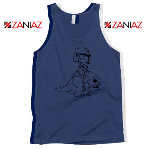 Mandalorian Blurrg Rider Navy Blue Tank Top