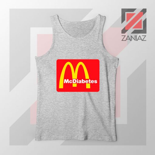 Mcdiabetes Mcdonald Parody Design Sport Grey Tank Top