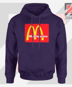 Mcdiabetes Mcdonald Parody Graphic Navy Blue Hoodie