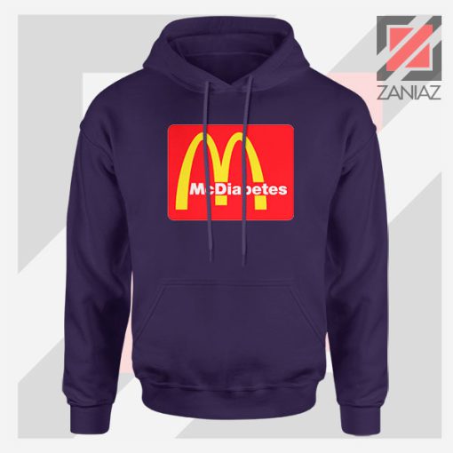 Mcdiabetes Mcdonald Parody Graphic Navy Blue Hoodie