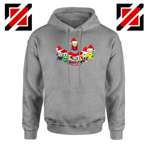 Minions Avenger Christmas Holiday Grey Hoodie