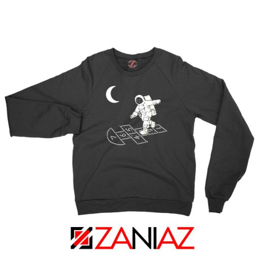 Moon and Astronaut Playing Sweatshirt
