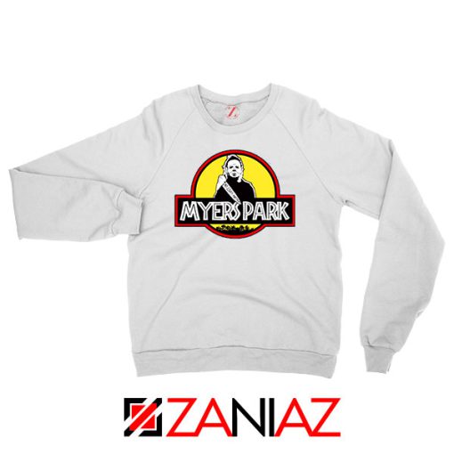 Myers Park Halloween Jurassic White Sweatshirt