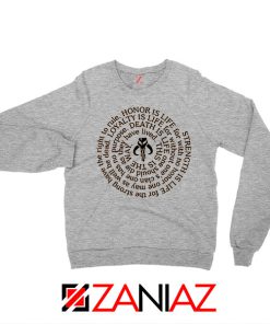 Neo Crusaders Symbol Quote Grey Sweatshirt