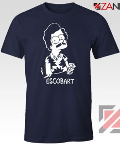 Pablo Escobart Simpson Cheap Navy Blue Tshirt